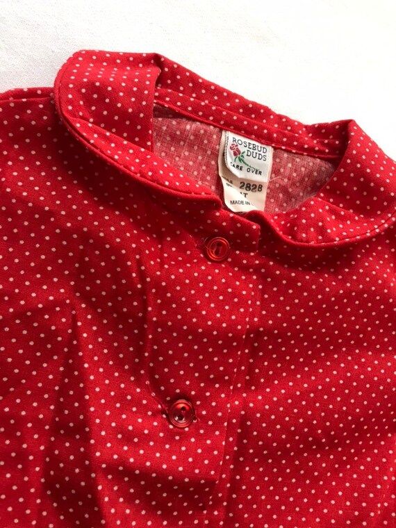 SALE KIDS Rosebud Duds Red with White Polka Dots … - image 4