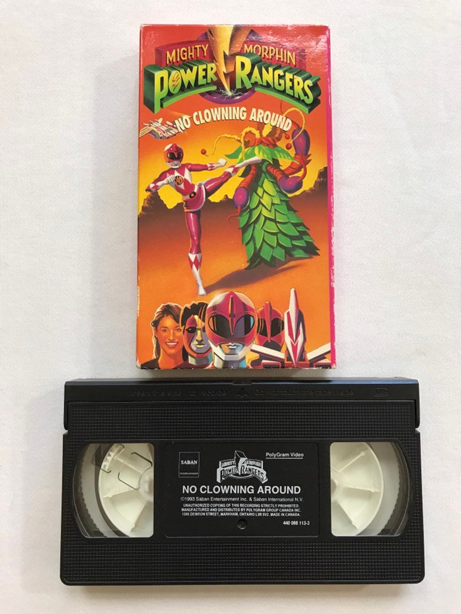 1990s Mighty Morphin Power Rangers No Clowning Around VHS | Etsy