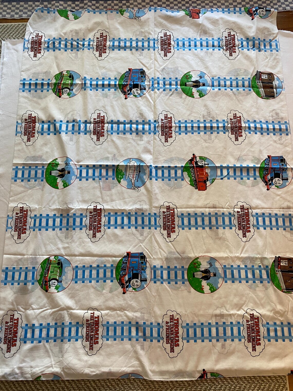 1990s Sheets Vintage 1990s Thomas the Train Twin Flat Sheet Collectible Kids Sheet ...