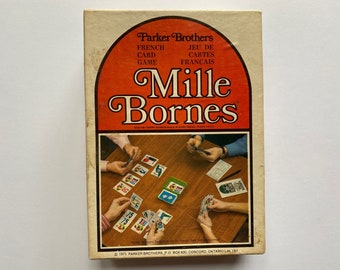 1971 Mille Bornes French Auto Race Card Game 70s Hasbro Family Game Night Complete