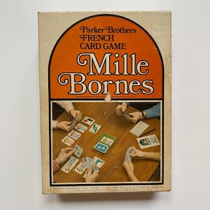 1971 Mille Bornes French Auto Race Card Game 70s Hasbro Family Game Night NO REFERENCE CARDS