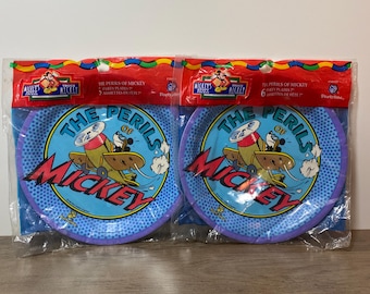 Disney The Perils of Mickey Mouse Paper Plates - Made in USA