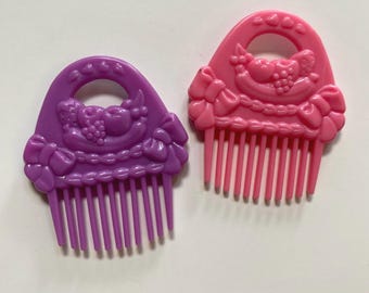 Vintage Tonka Cutie Fruiti Cupcake Surprise Doll Cherry Chip + Grape Suzette Combs Rare 1990s