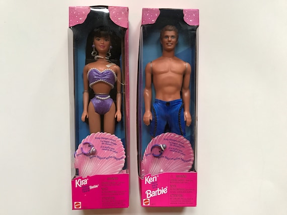 1997 Pearl Beach Kira and Ken Barbie Dolls With Color Changing Ring NIB Sealed Collectible Toy Etsy