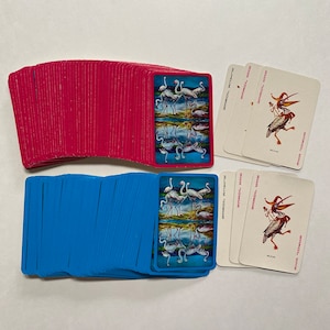 Identification d'oiseau Jeu de cartes à deux jeux Flamingo Design joué avec des jokers