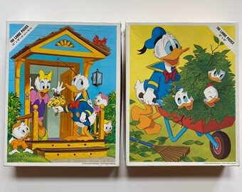 Disney Donald Duck Jigsaw Puzzles LOT Complete Game Night Toys - Etsy