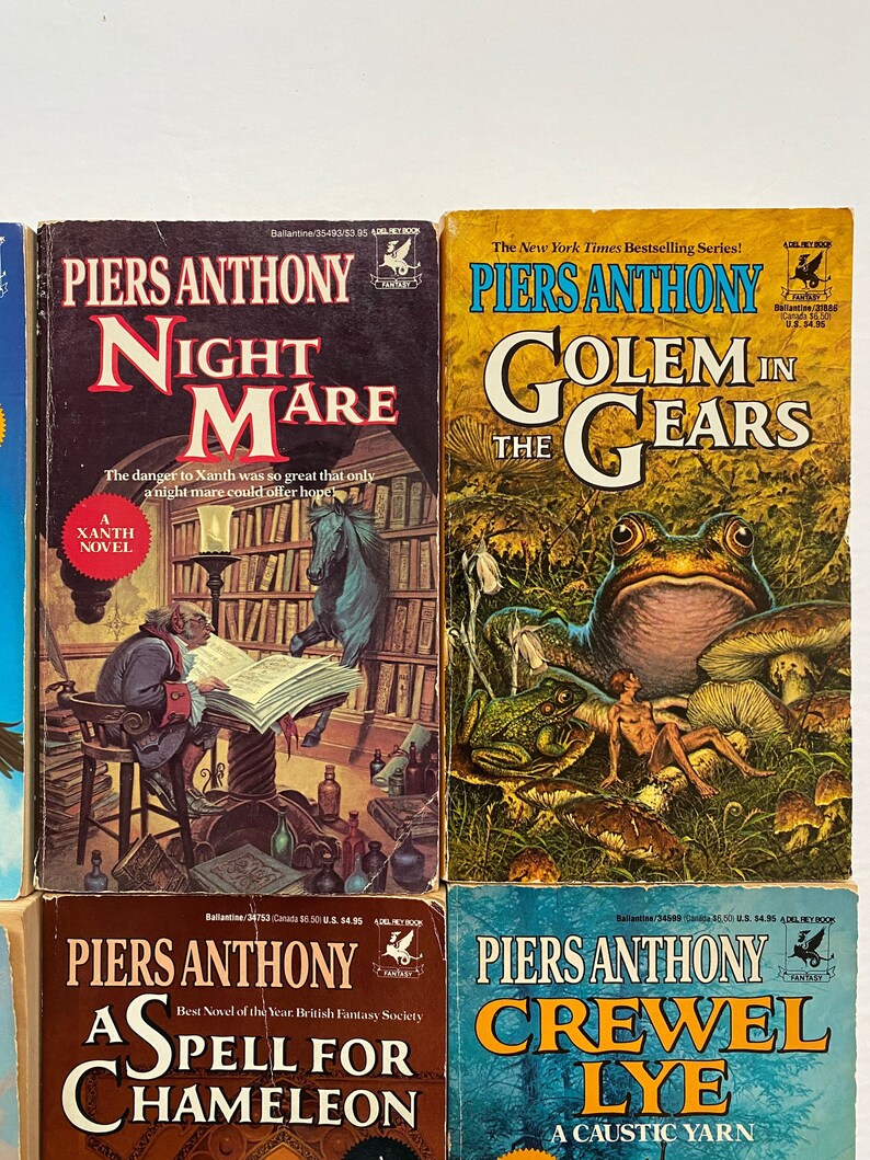 Xanth Covers Piers Anthony Chapter Books Lot Adventure Fantasy Novels 80s 90s Del ...