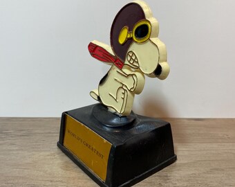 希少　PEANUTS　スヌーピー トロフィー ヴィンテージ　ドラム Worlds Greatest Red Barron Snoopy Trophy Peanuts Charlie Brown