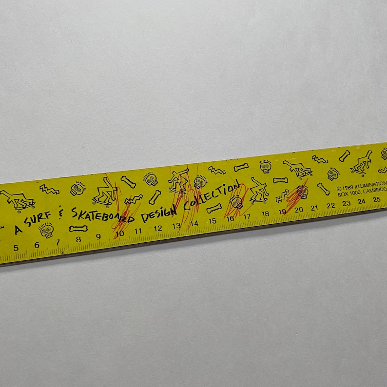 Surf Boared Ruler 1989 Lenticular Ruler Kids Back to School Supplies Stationary ...