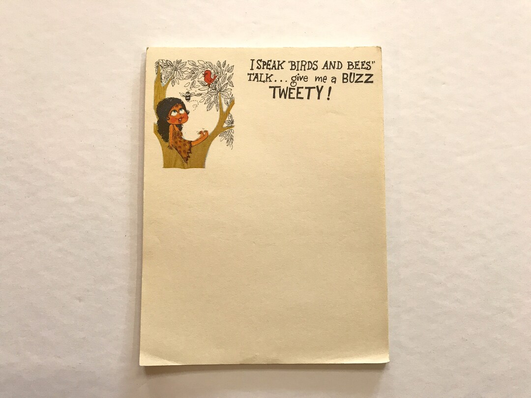 1968 Paula Paper Stationary Notepad 60s Groovy Birds and Bees - Etsy