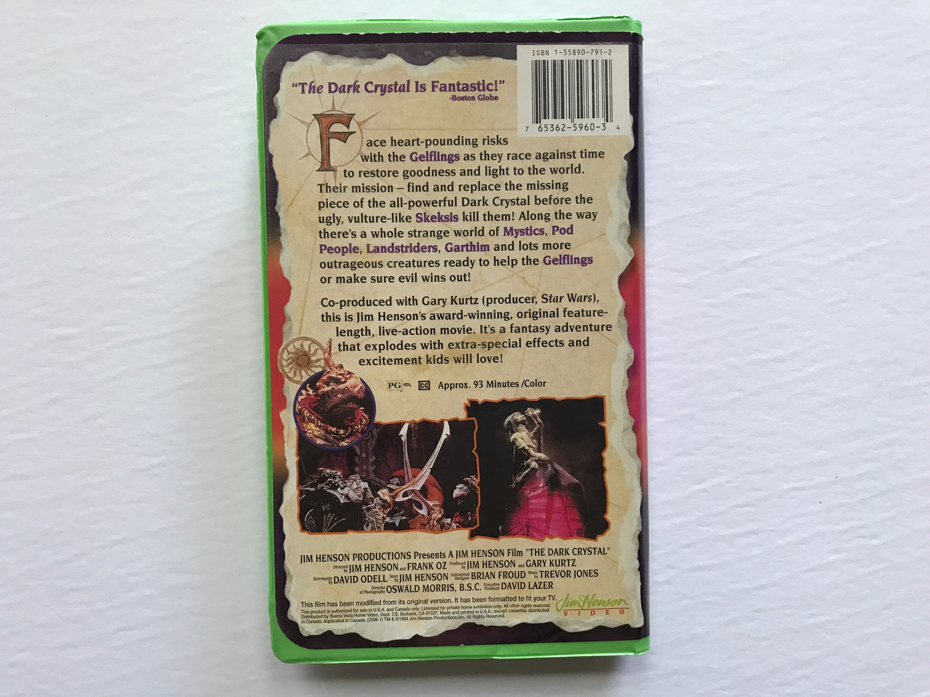 The Dark Crystal Clamshell VHS Video Tape 90s Reissue Kids Jim | Etsy