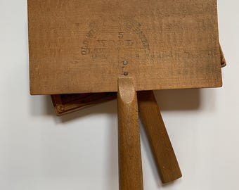 Wool Carding Paddles Old Whittemore  No. 5 Wool Carder Vintage Antique