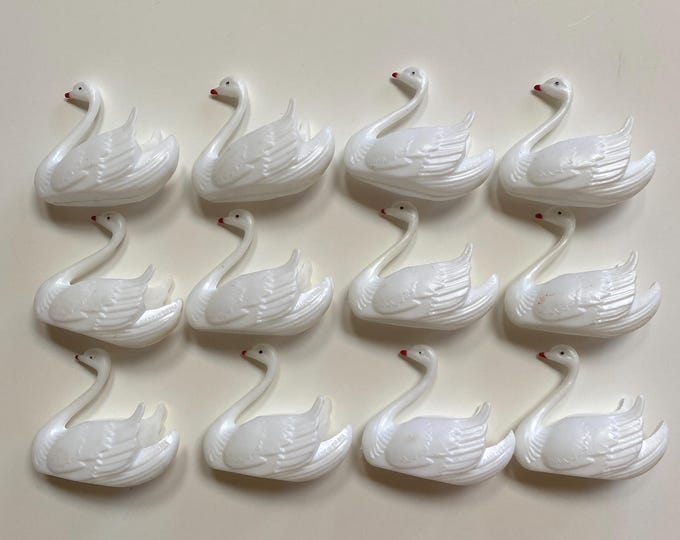 Mini Swans Small Plastic Swan Figures for Crafting - Wedding Favors Cake Toppers ...