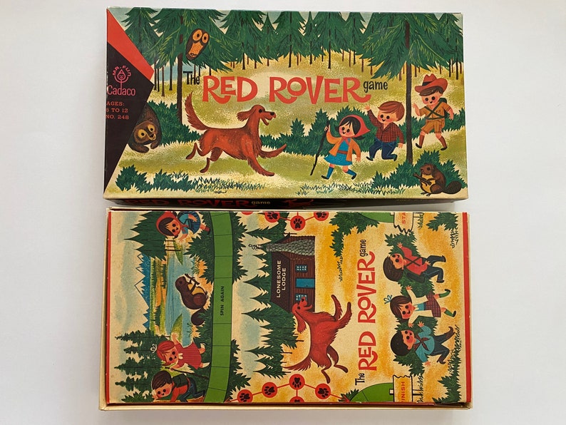 Reed Rover Game Red Rover Vintage Board Game Cadaco 1963 Missing Spinner - Etsy