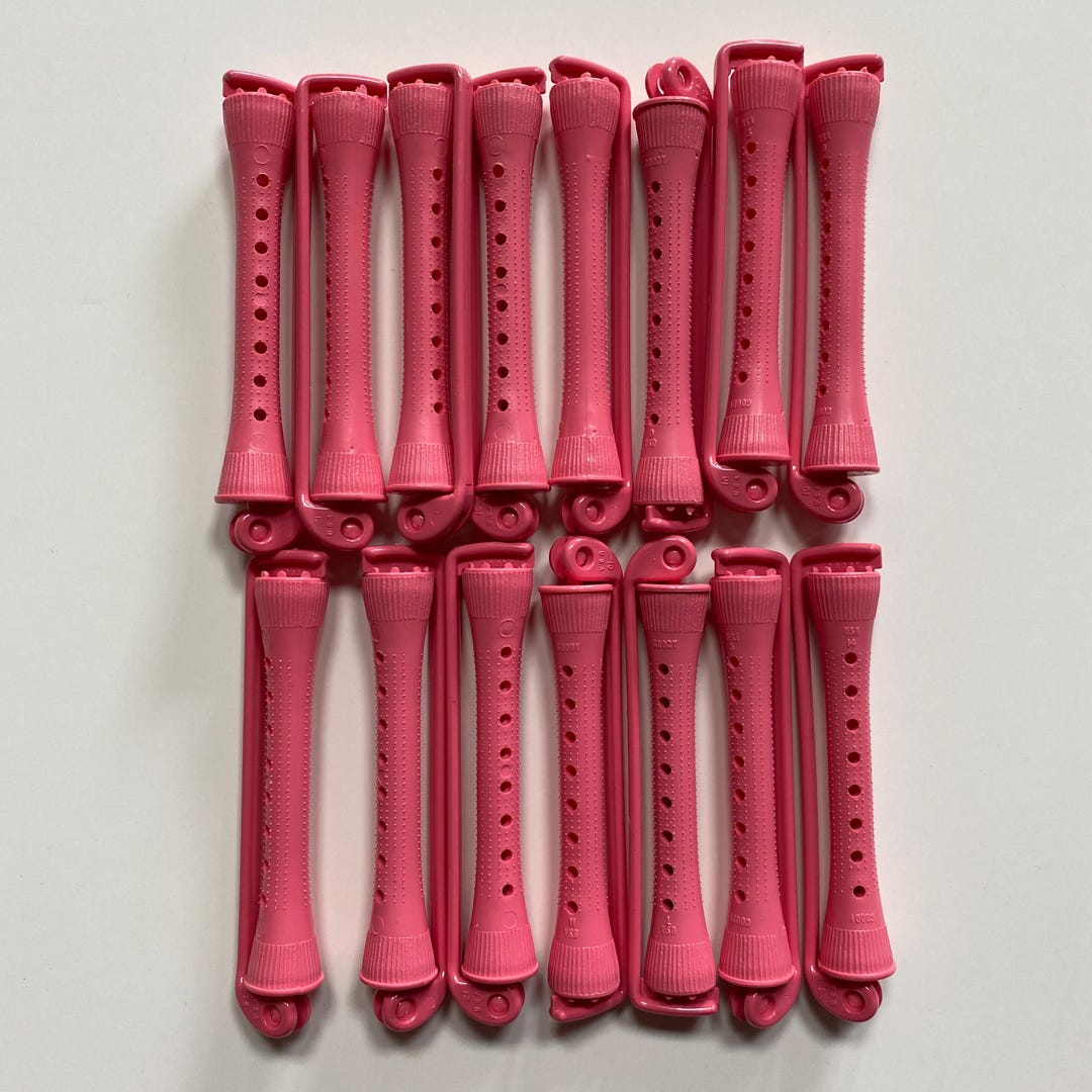 Old Perm Rods Vintage Swing Arm Perm Rods Hair Perming Curlers Pink Tool Supply Goody ...