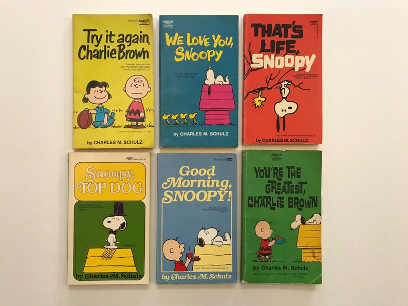 Vintage Charlie Brown Snoopy Peanuts Comic Strip Paperback Etsy Vintage Charlie Brown Snoopy Peanuts Comic Strip Paperback Etsy