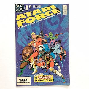 SALE Vintage 1983 Atari Force 1st Issue Comic Book DC Comics 80s Boys Reading Strangest Heros Collectible