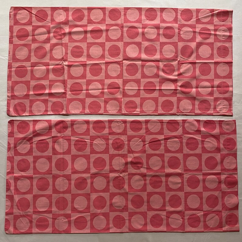 Body Pillowcases Pair Pink Geometric Circle Print Tex Made Bedding Sheet Change image 3