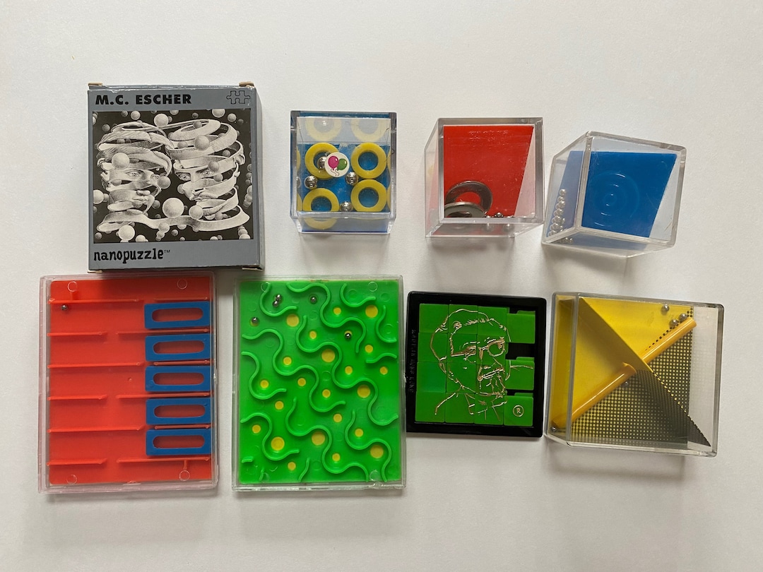 Handheld Dexterity Puzzles Skill Squares Games 80s 90s Retro