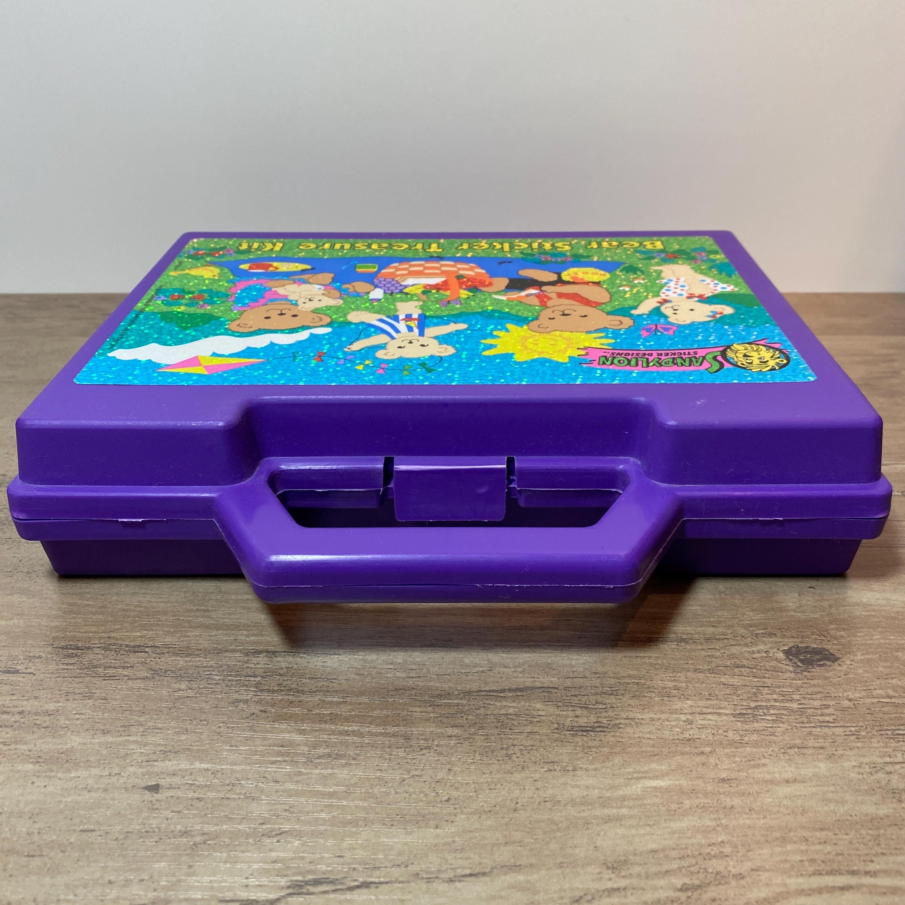Sandylion Bear Sticker Treasure Kit - Collector Case 1995
