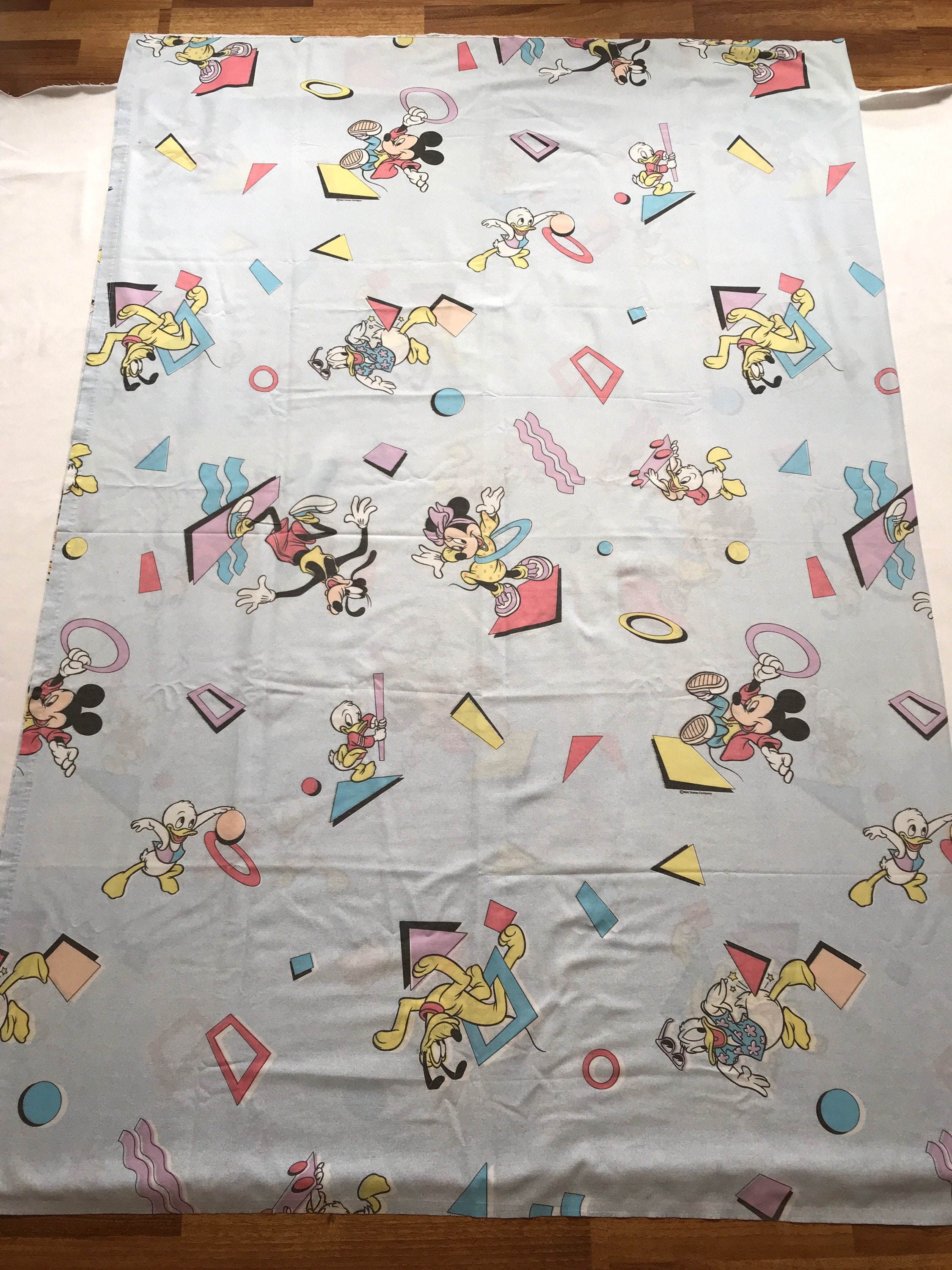 1980s Mickey and Minnie Mouse Disney Twin Flat Sheet Retro | Etsy