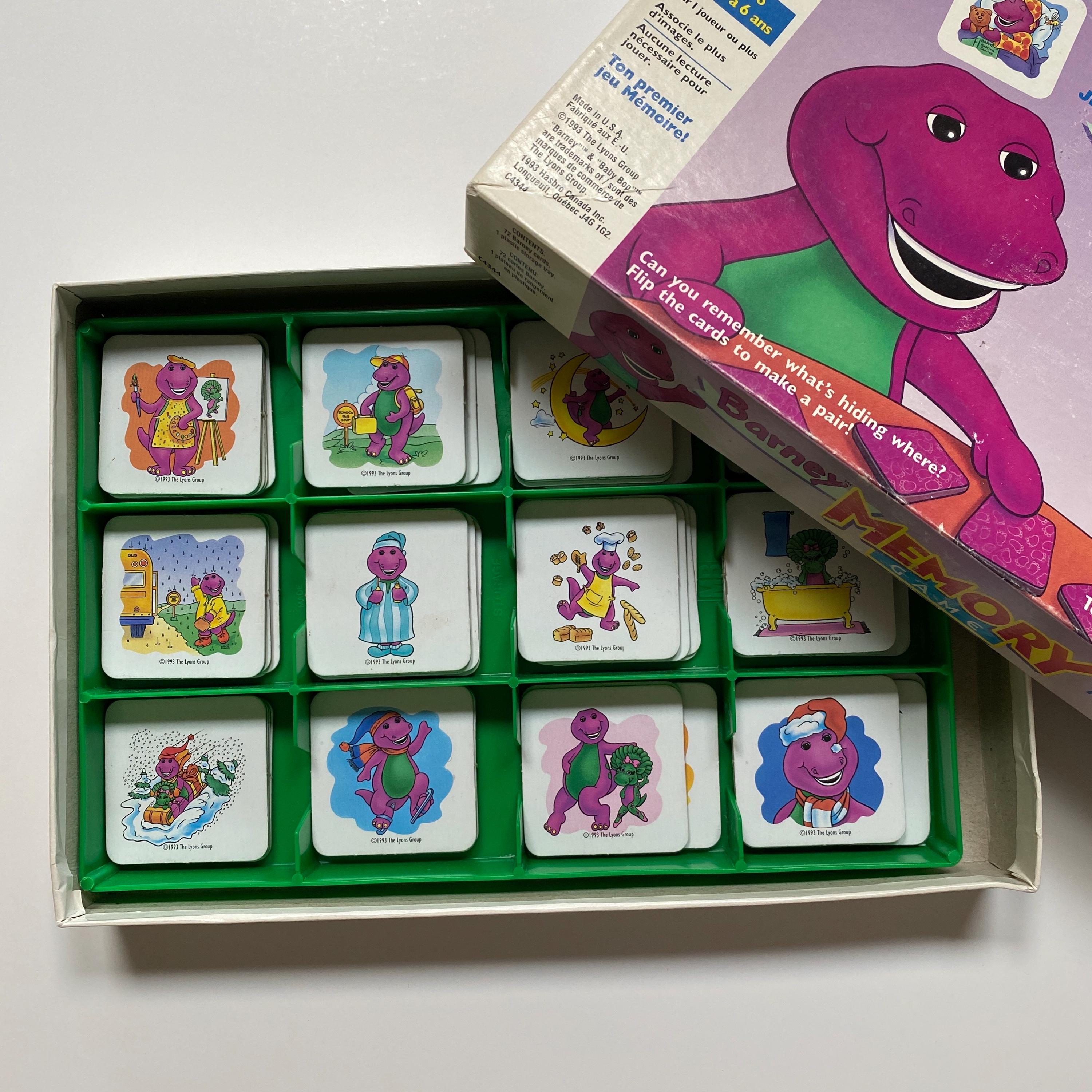 Barney Memory Game 1993 Milton Bradley Hasbro Made in USA