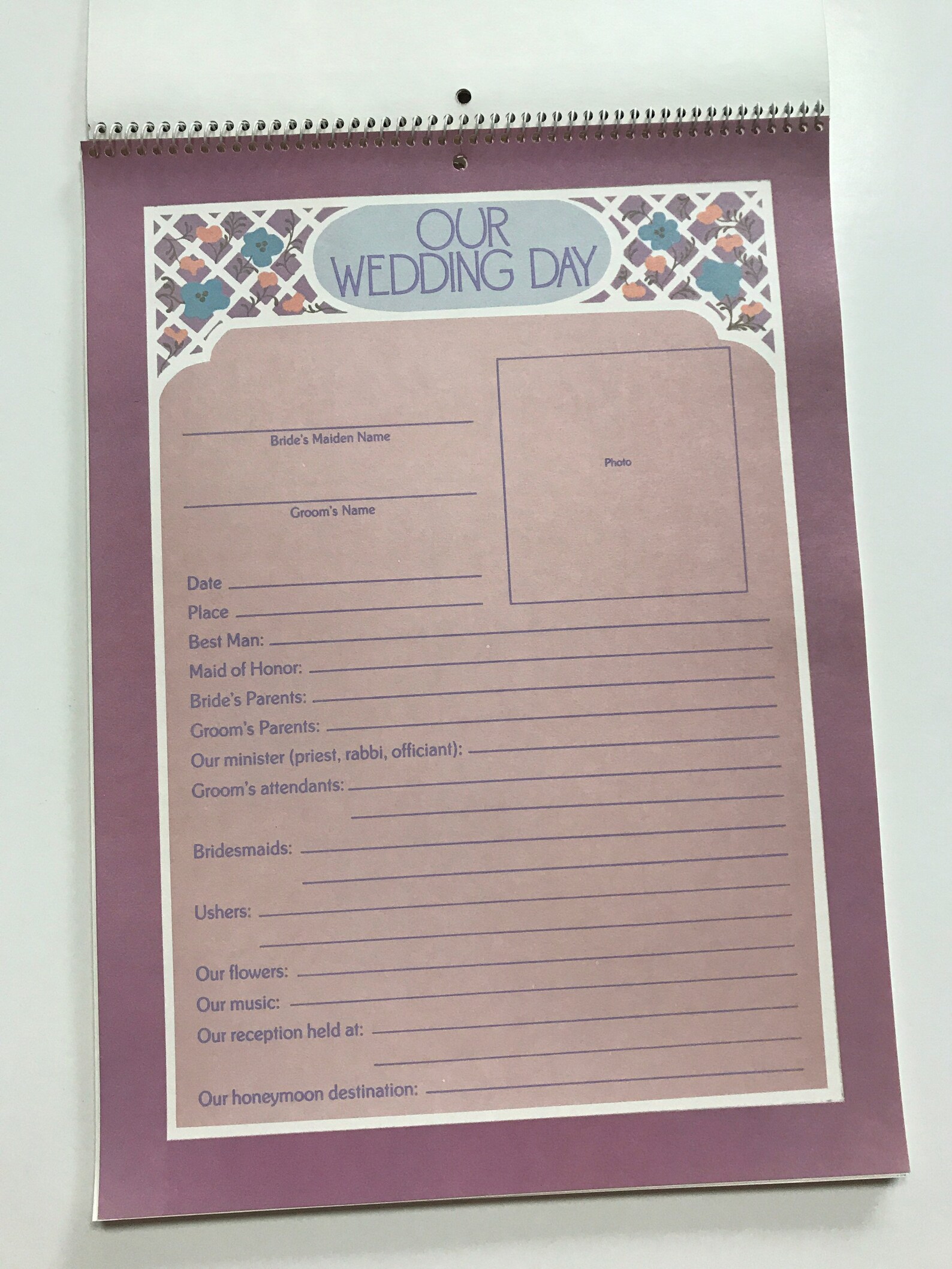 First Year of Marriage Calendar Carlton Cards Memory Saver Etsy