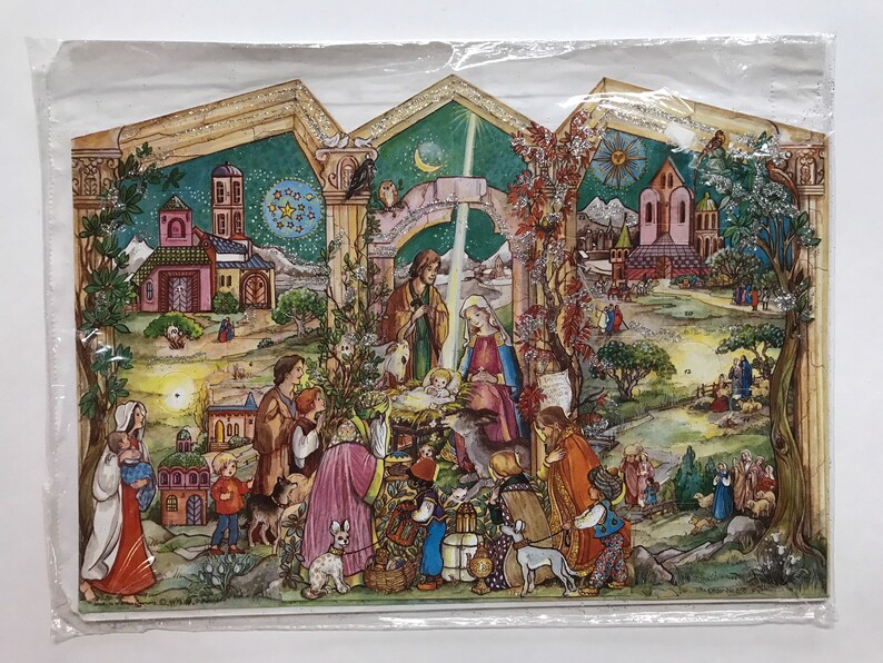 Vintage Paper Advent Calendar Collectible Made in West Germany Etsy