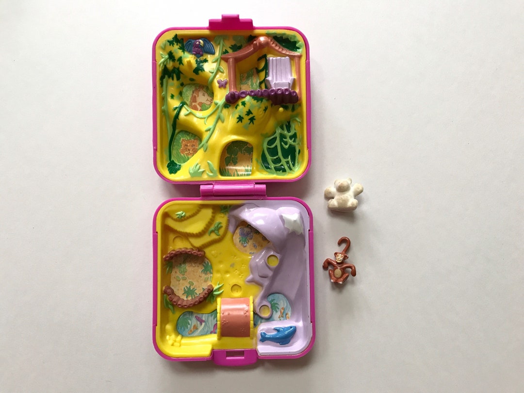 23.05.07.2 POLLY POCKET Wild zoo world carré rose vide 1989 Bluebird EUR 7,19 - FR