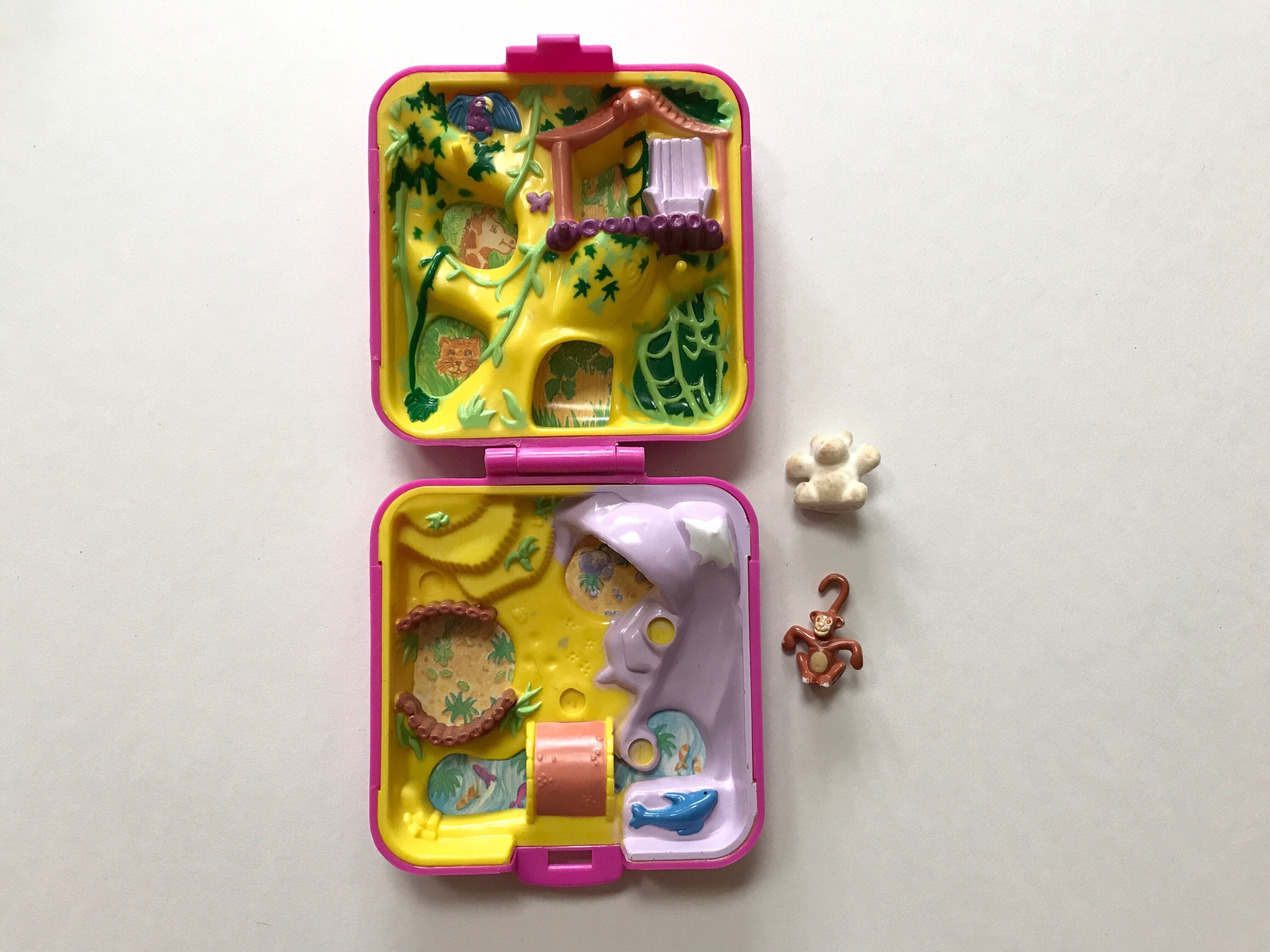 1989 Polly Pocket Zoo Bluebird Two Figures Good Condition 80s 90s
