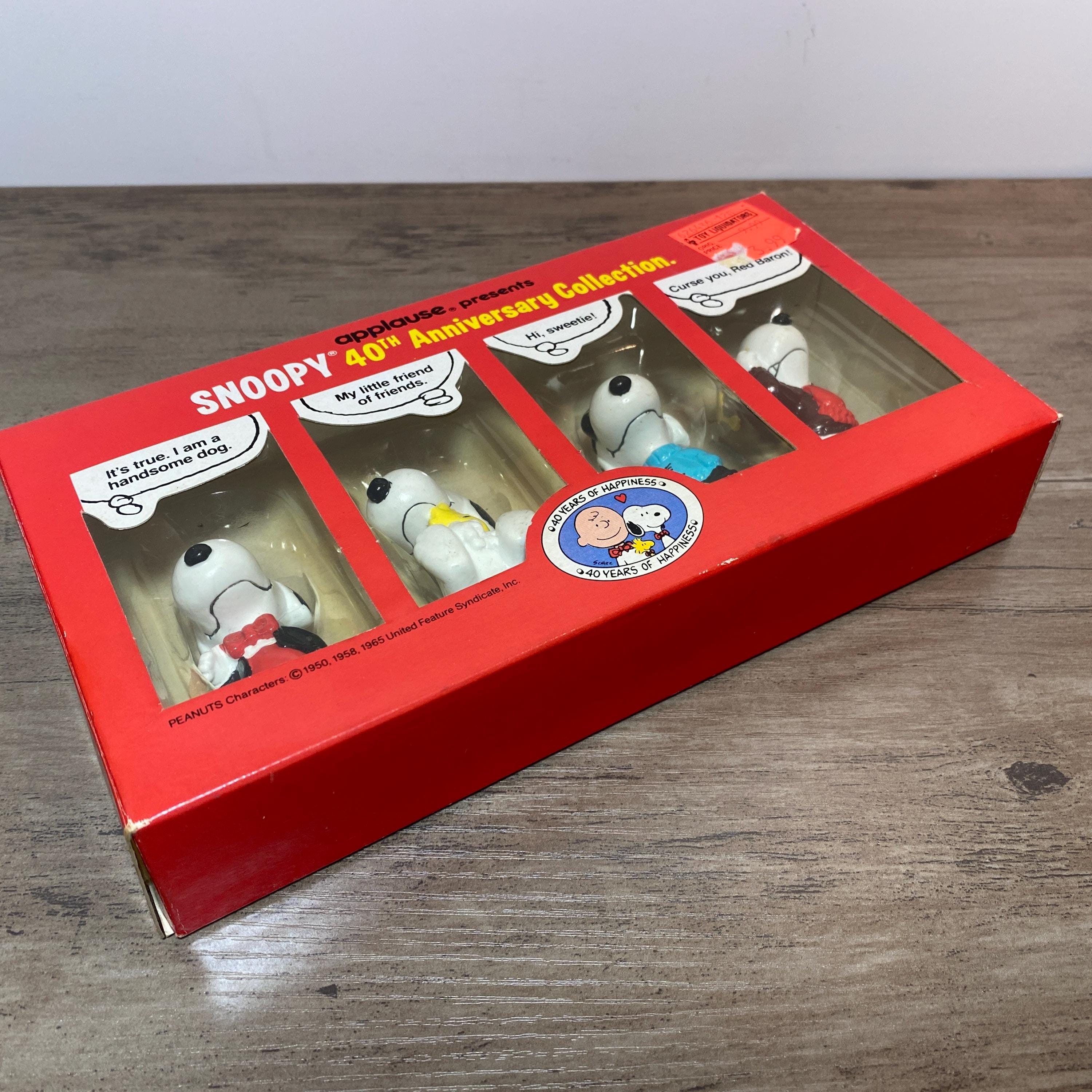 1990 Snoopy 40th Anniversary Collection PVC Toys Mini Figure SET 