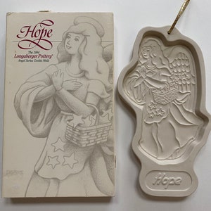 1994 Hope Angel Ceramic Mold Longaberger Pottery Angel Series Cookie Mold
