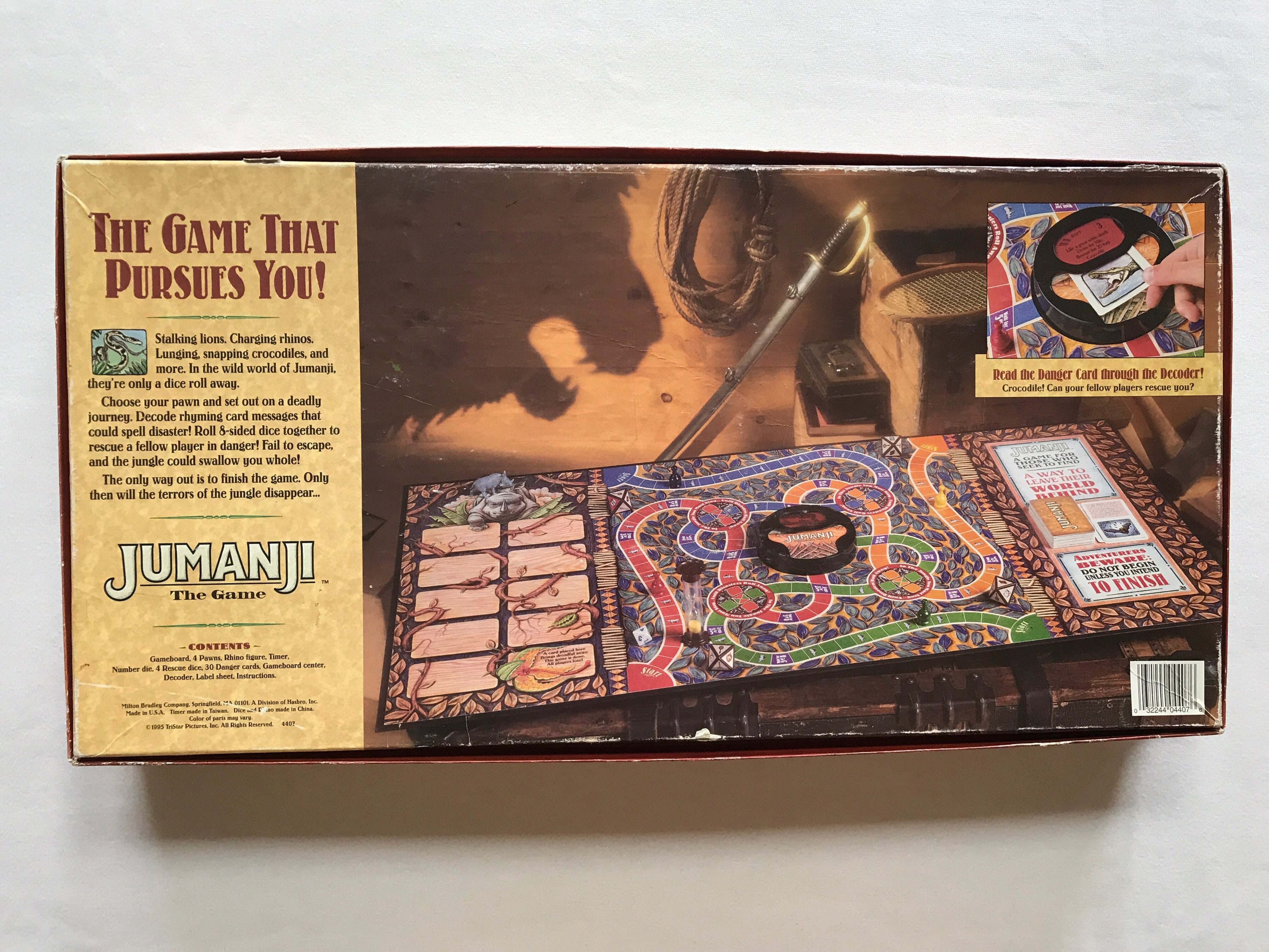 VTG Jumanji Board Game Original Replacement Parts Pieces 1995 All 5