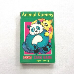 セール - 1997 アニマル ラミー トランプ 完全密封セット 子供用 ゲーム 紙製 エフェメラ 90 年代 Hoyle ゲーム