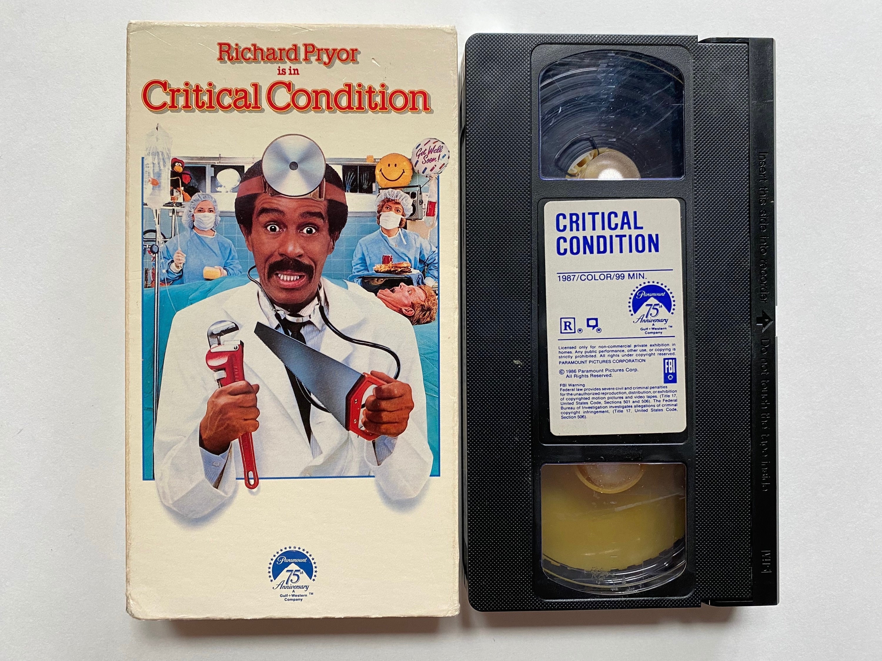 Critical Condition VHS Video Movie Film Starring Richard