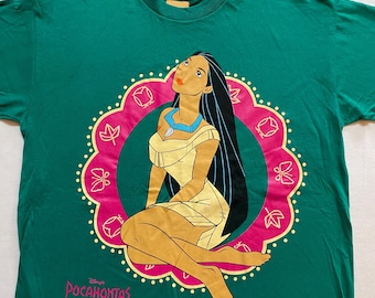 Vintage 1990s Disney Pocahontas Long Sleeve Youth Size T-shirt