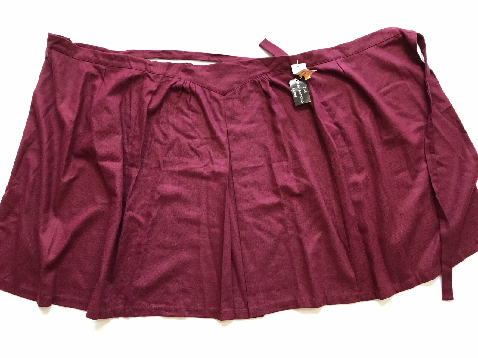 Vintage Ladies Wool Blend Wrap Skirt Size Small USA Maroon Red - Etsy
