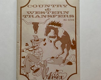 Artex Hot Iron On Transfer Patterns For Embroidery Country and Western Transfers LOT