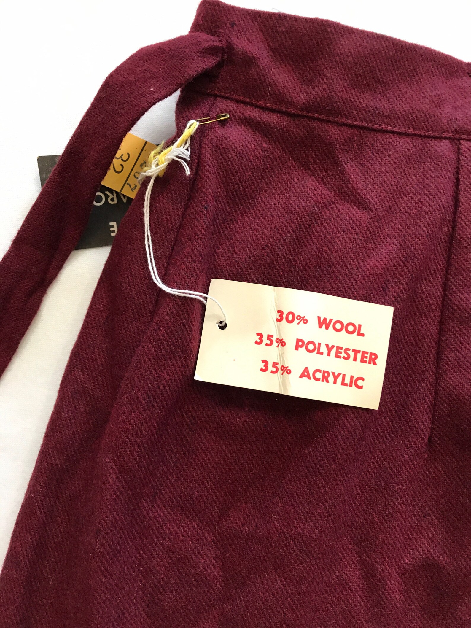 Vintage Ladies Wool Blend Wrap Skirt Size Small USA Maroon Red - Etsy
