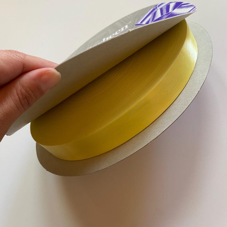 3M Sasheen Plastic Craft Ribbon Vintage Made in USA Light Yellow 7/8 ...