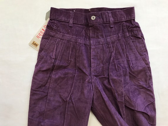 KIDS 1980s Lee Casuals Purple Corduroy Pants Miss… - image 2