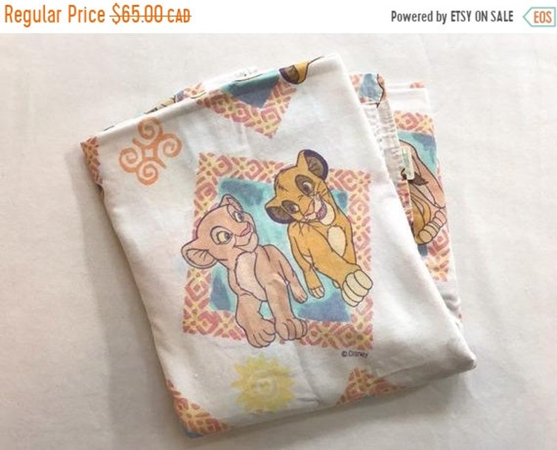 Sale Rare Vintage 1990s Disney The Lion King Twin Flat Sheet Etsy