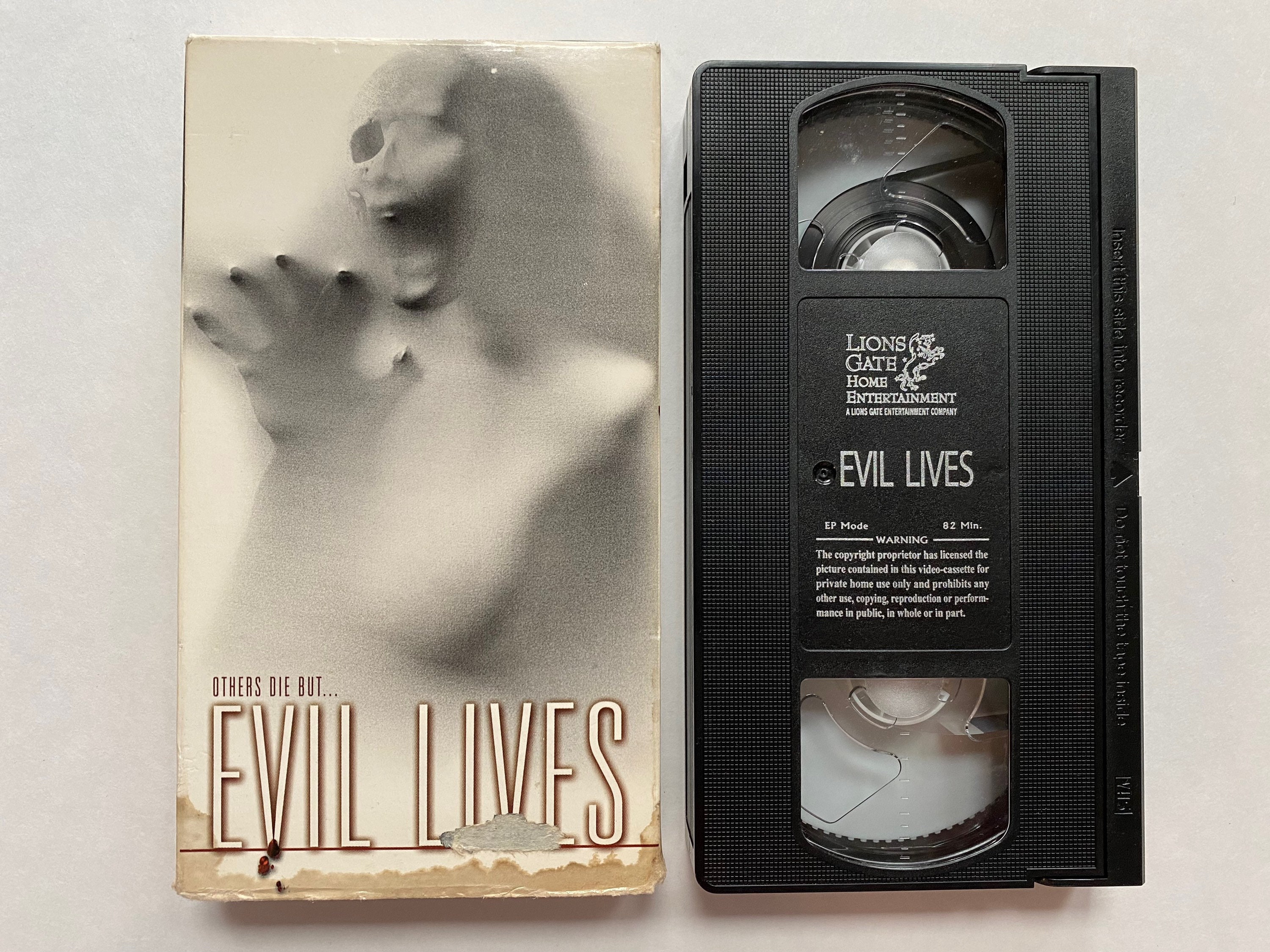 SALE Evil Lives VHS Video Tape Movie Full Length Campy B