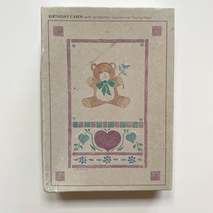 Cartes d'anniversaire avec écritures religieuses Cartes de voeux religieuses Charme champêtre Ligne soleil pastel