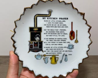 My Kitchen Prayer Ceramic Plate Wall Decor Inspirational Home Decor