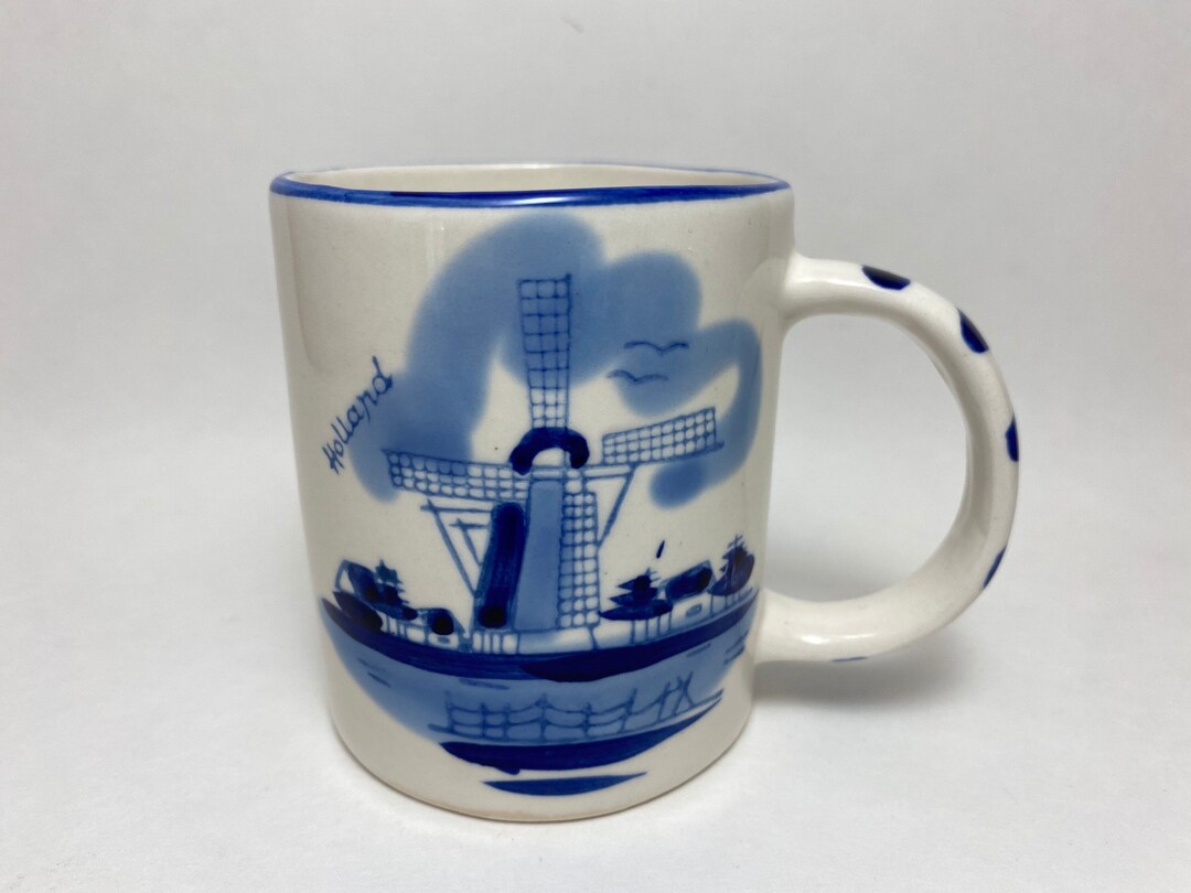 Delfts Blue Mug Blauw Dutch Holland Blue and White Home Decor Coffee ...
