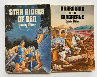 1980s Calvin Miller Paperback Books Guardians of the Singreale  and Star Riders of Ren Biblical Religious Fantasy Novels
