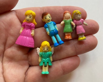1990s Polly Fakies Loose Mini Figures Rubber 90s Kids Toys Girls Childrens Collectible Castle Playset Figures