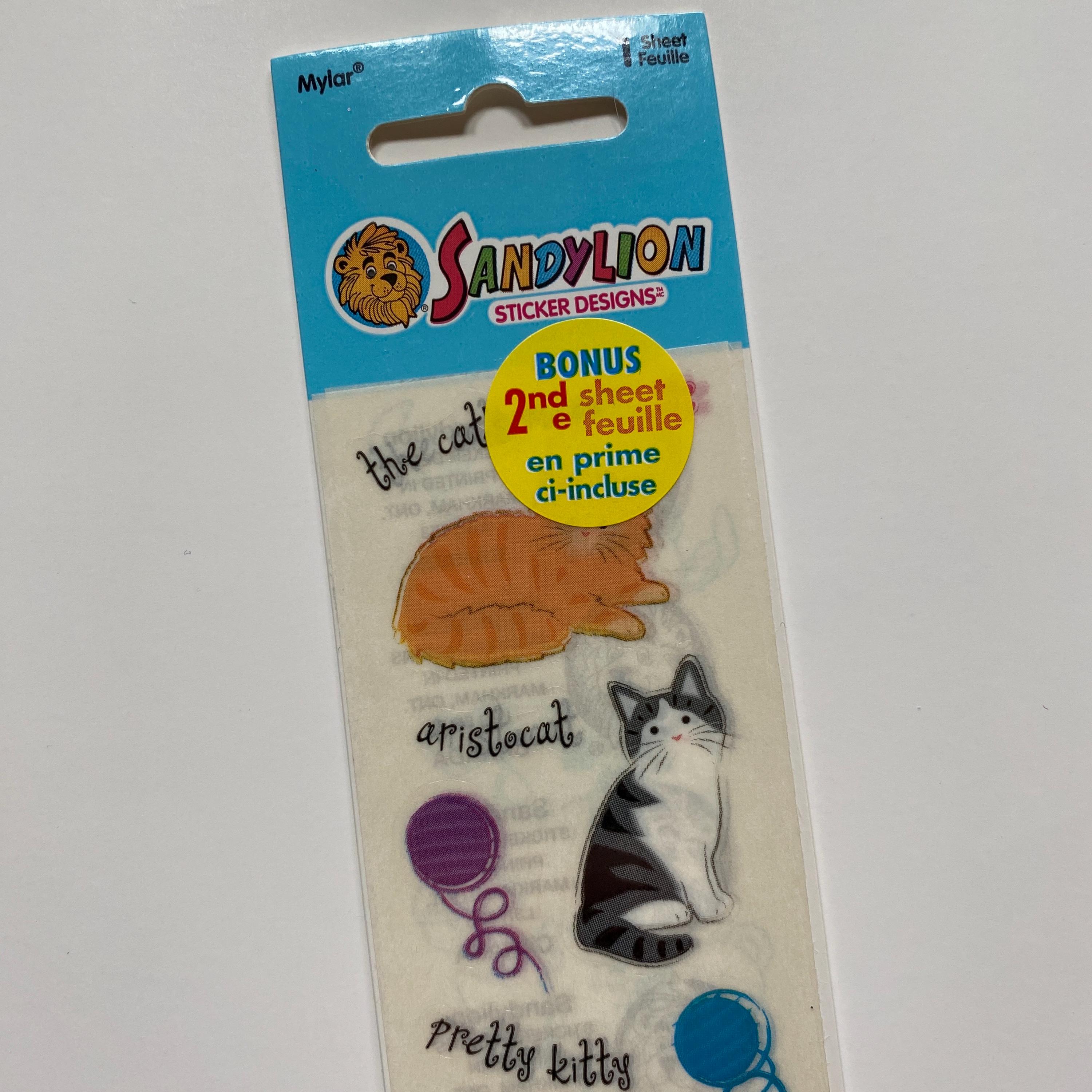 サンディライオン ねこ モンドリアン ステッカー サンディライオン
