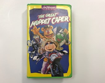 Vintage The Great Muppet Caper Clamshell Case Jim Henson VHS Video 90s Animated Movie Film Tested Working